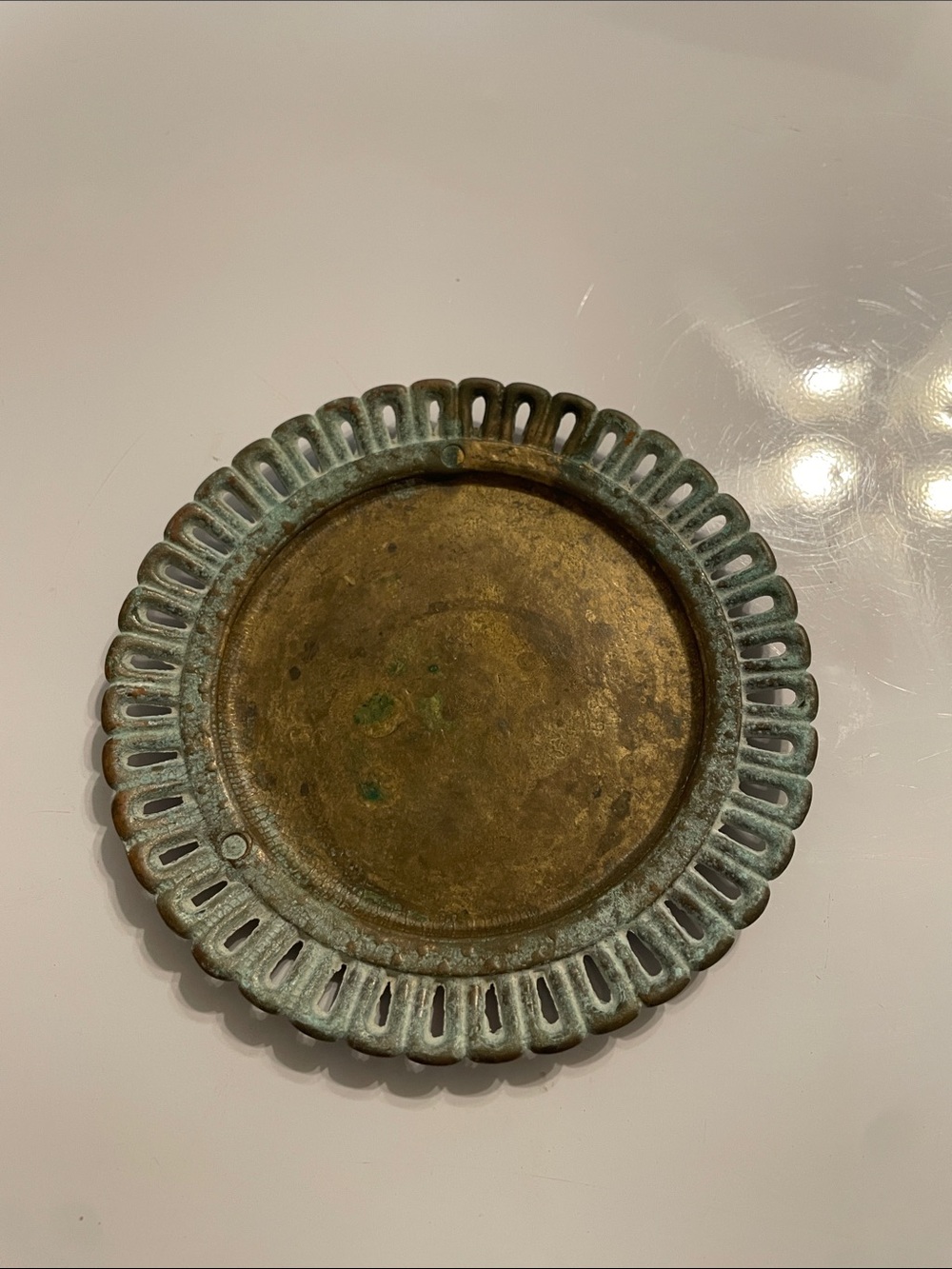 Extremely Rare Find- Vintage MOD DEP Pure Brass Coaster- 1960’s